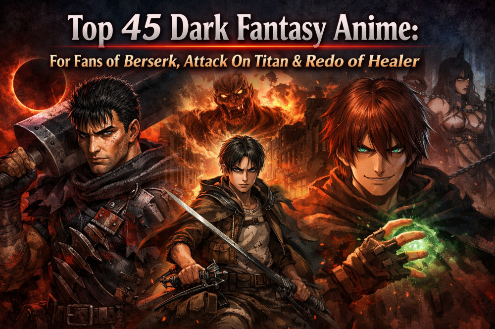 Top 45 Dark Fantasy Anime (80s-2026): For Fans of Berserk, Attack On Titan & Redo of Healer