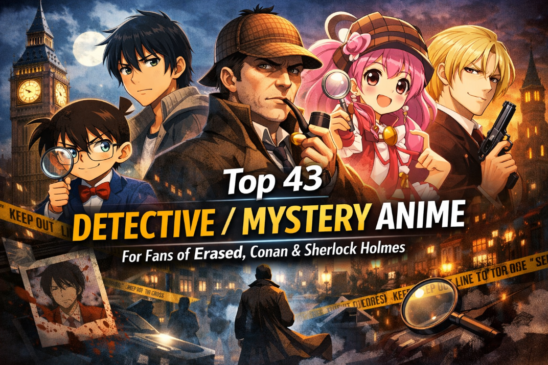 Top 43 Detective/Mystery Anime in 2026: For Fans of Erased, Conan & Sherlock Holmes