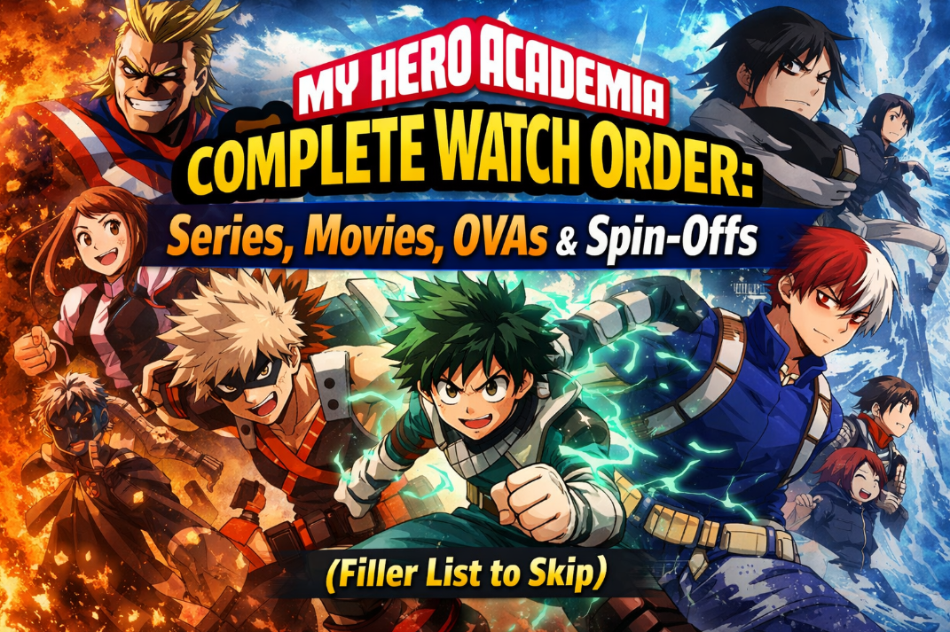 My Hero Academia Complete Watch Order 2026: Series, Movies, OVAs & Spin-Offs (Filler List to Skip)