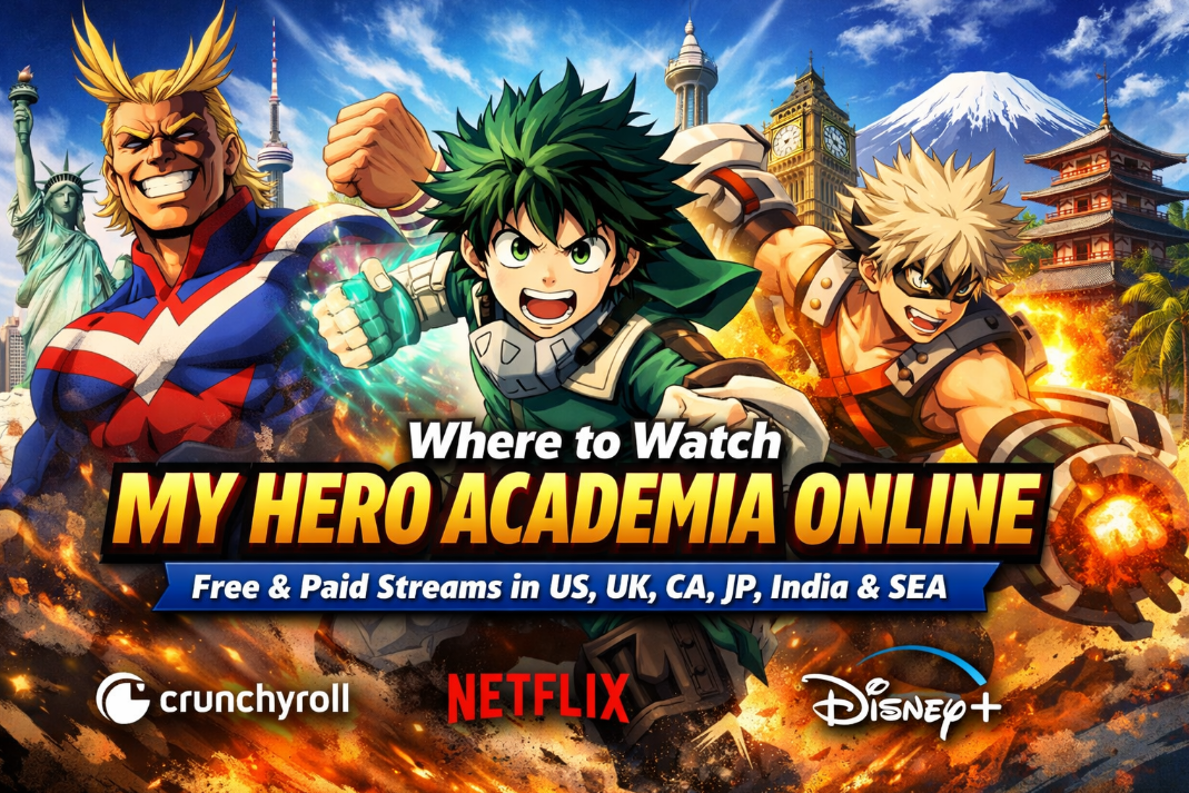 Where to Watch My Hero Academia Online (2026): Free & Paid Streams in US, UK, CA, JP, India & SEA