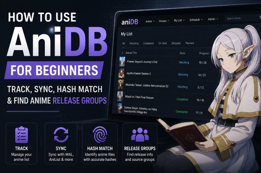 How to Use AniDB for Beginners 2026: Track, Sync, Hash Match & Find Anime Release Groups