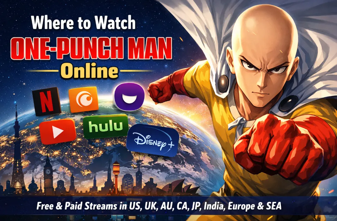 Where to Watch One-Punch Man Online (2026): Free & Paid Streams in US, UK, AU, CA, JP, India, Europe & SEA