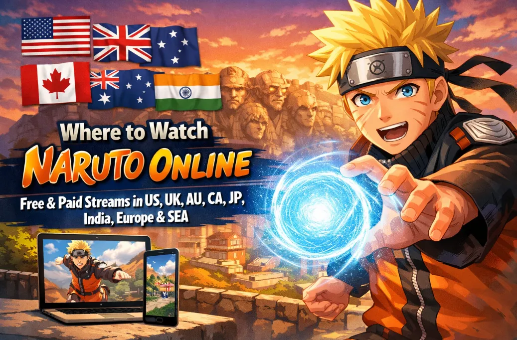 Where to Watch Naruto Online (2026): Free & Paid Streams in US, UK, AU, CA, JP, India, Europe & SEA