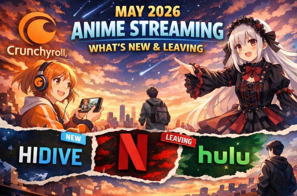 May 2026 Anime Streaming: What’s New & Leaving Crunchyroll, HIDIVE, Netflix & Hulu