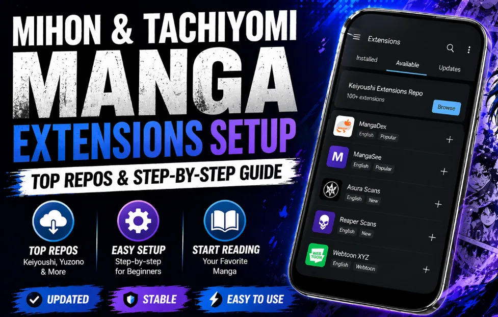 Mihon & Tachiyomi Manga Extensions Setup 2026: Top Repos & Step-by-Step Guide