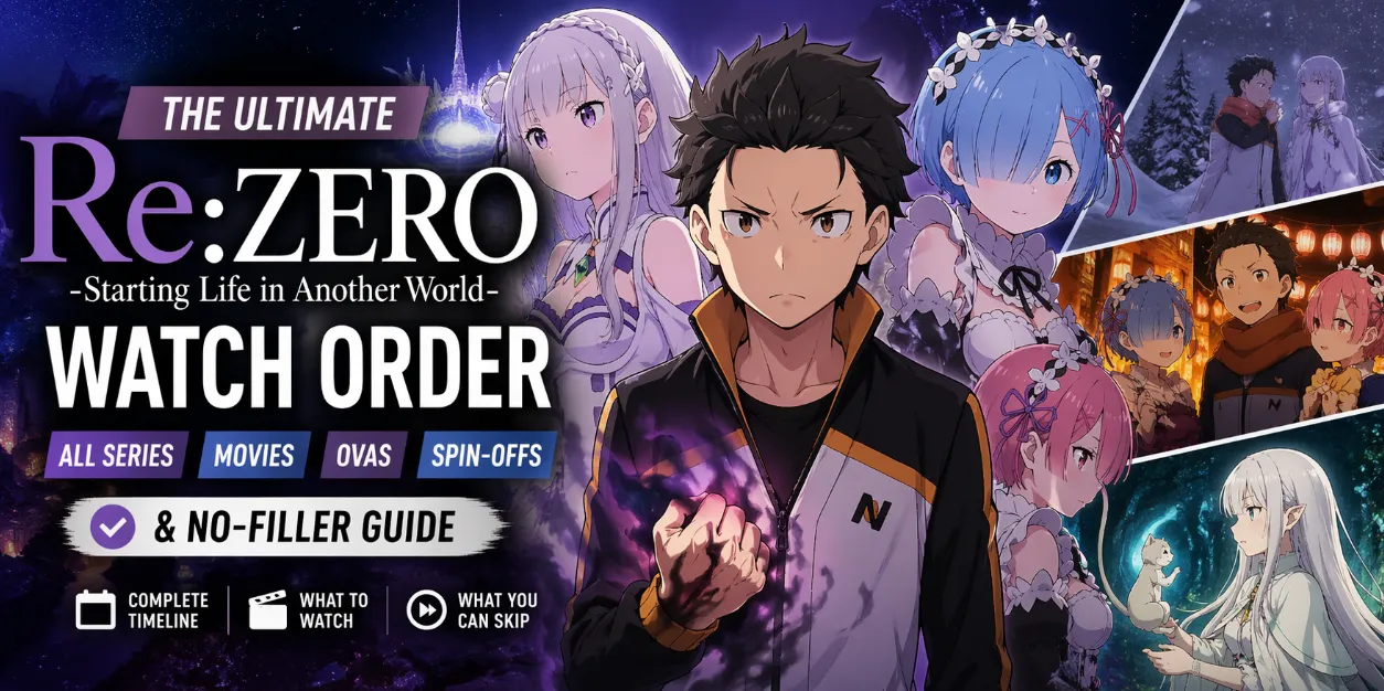 The Ultimate Re:ZERO Watch Order (2026): All Series, Movies, OVAs, Spin-Offs & No-Filler Guide