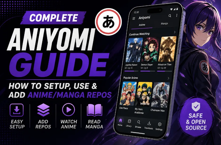 Complete Aniyomi Guide 2026: How to Setup, Use & Add Anime/Manga Repos