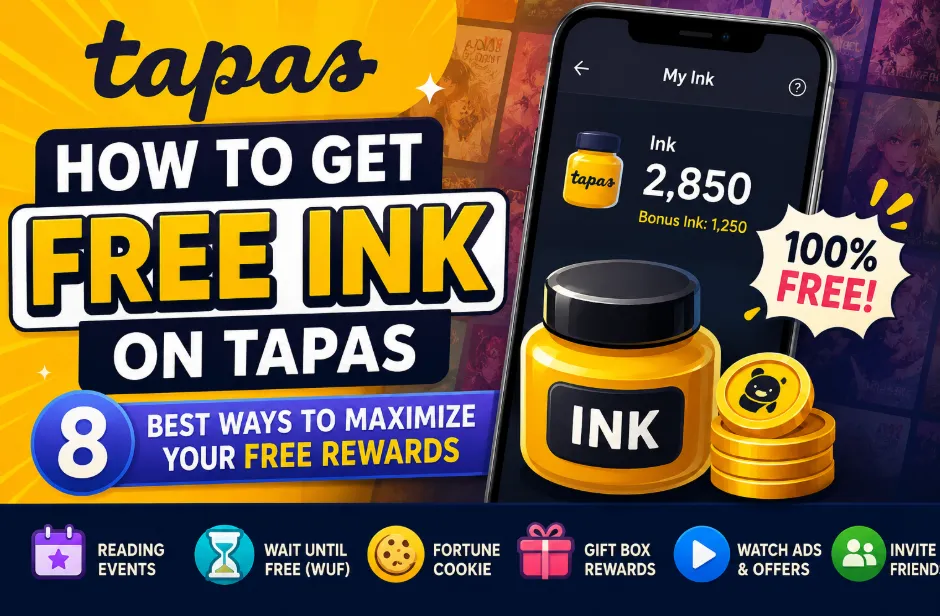 How to Get Free Ink on Tapas (2026): 8 Best Ways to Maximize Your Free Rewards