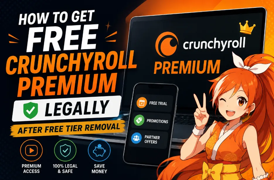 How to Get Free Crunchyroll Premium Legally (2026: After Free Tier Removal)
